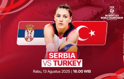Link trực tiếp giải bóng chuyền U21 vô địch thế giới hôm nay: Thổ Nhĩ Kỳ vs Serbia