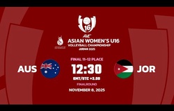 Link trực tiếp giải bóng chuyền U16 vô địch châu Á: Úc vs Jordan