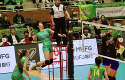 Thanh Thuý và Gunma Green Wings trải qua 5 set nghẹt thở với Hisamitsu Springs