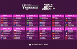 Bốc thăm chia bảng nội dung nam giải bóng chuyền bãi biển vô địch thế giới 2025