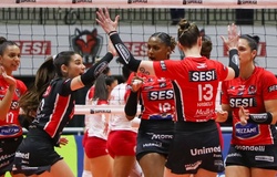 Sesi Bauru thắng áp đảo Tijuca, tiếp tục bám đuổi nhóm đầu Superliga nữ Brazil