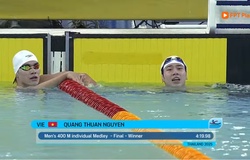 Quang Thuấn xuất sắc giành HCV 400m bơi hỗn hợp SEA Games