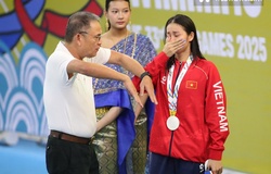 Kình ngư Mỹ Tiên lên tiếng sau khoảnh khắc bật khóc trên bục nhận HCB SEA Games 33