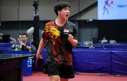 Thần đồng bóng bàn Singapore nói gì về tấm HCV SEA Games 33 đồng đội nam?