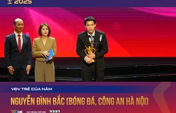 Đình Bắc đoạt danh hiệu VĐV Trẻ của năm Cúp Chiến thắng 2025