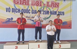 Kình ngư 18 tuổi Trần Văn Nguyễn Quốc hạ hàng loạt đàn anh, giành HCV giải bơi VĐQG bể 25m