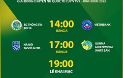 Lịch thi đấu Cúp bóng chuyền nữ quốc tế VTV9 – Bình Điền 2026 hôm nay 15/5