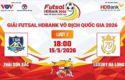 Link xem trực tiếp futsal HDBank VĐQG 2026: Thái Sơn Bắc vs Luxury Hạ Long