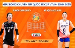 Link trực tiếp cúp bóng chuyền VTV9 Bình Điền hôm nay 17/5: Hà Nội Tasco Auto vs Suwon