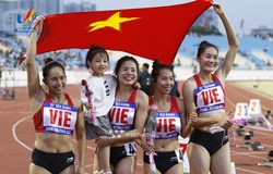 Đội chạy 4x400m nữ bảo vệ thành công HCV, điền kinh Việt Nam có HCV thứ 19