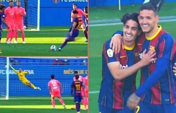Sao trẻ Barca ghi bàn bằng đá phạt khiến Messi lo lắng