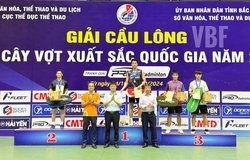 Giải cầu lông các cây vợt xuất sắc quốc gia năm 2024: Lê Đức Phát thắng Nguyễn Tiến Minh ở chung kết đơn nam