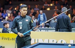 Nguyễn Trần Thanh Tự thua "người ngoài hành tinh" Frédéric Caudron ở giải billiard carom 3 băng World Cup tại Veghel