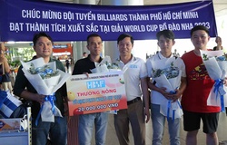 Liên đoàn Billiards & Snooker TPHCM chào đón, thưởng nóng cho cơ thủ Trần Quyết Chiến