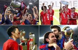 Messi và Lewandowski trong số 32 cầu thủ giành 6 danh hiệu một năm