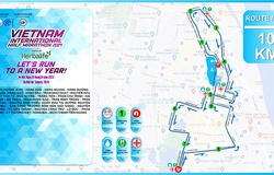 Cung đường 10km của Giải chạy Bán Marathon Quốc tế Việt Nam 2024 tài trợ bởi Herbalife