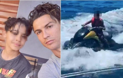 Con trai Ronaldo gặp rắc rối khi cưỡi môtô nước phóng tốc độ cao