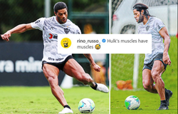 Tiền đạo Hulk khiến người hâm mộ choáng váng với cơ bắp cuồn cuộn