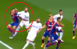 Ramos "gây hấn" thế nào khiến hậu vệ Barca phải phạm lỗi?