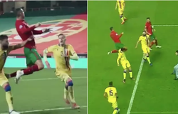 Ronaldo lại gây sốt bằng pha treo người lơ lửng trên không