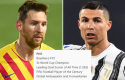 Pele tự tôn vinh dù bị Ronaldo và Messi thay nhau phá kỷ lục