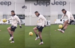 Ronaldo gây mê hoặc trên sân tập bằng đôi chân điệu nghệ