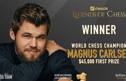 Kết quả giải cờ vua Legends of Chess ngày 04/08: Vua cờ vô địch liền coi khinh quần hùng