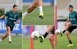 Bí mật về đế giày mới của Cristiano Ronaldo trên sân tập