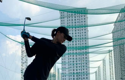Nối gót Kim Huệ, người đẹp bóng chuyền Linh Chi bắt đầu đam mê chơi golf