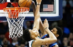 Cú úp rổ thần sầu của Paul George lên đầu Giannis Antetokounmpo khiến "Thần Hy Lạp" cũng phải thán phục