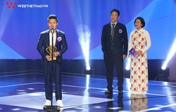 Quang Hải với phát biểu dễ thương khi nhận giải thưởng VĐV xuất sắc nhất năm