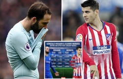 Choáng với thống kê phong độ tệ hại của Higuain ở Chelsea so với "chân gỗ" Morata ngày nào