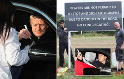 Cầu thủ MU bị cấm ký tặng và chụp ảnh với CĐV ở sân tập Carrington