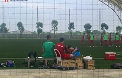 Đức Chinh dính chấn thương trong buổi tập của U22 Việt Nam