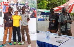 Hai elite Kenya được săn đón ngay khi tới lấy racekit VPBank Hanoi Marathon 2019