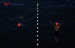 Choáng ngợp với vẻ đẹp đường bơi hoàng hôn của Sunset Bay Triathlon 2019