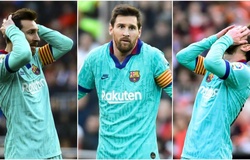 Messi san bằng kỷ lục tệ nhất về dứt điểm với Barca khi thua Valencia