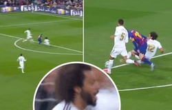 Marcelo ngăn cản Messi thành công và ăn mừng như thể ghi bàn