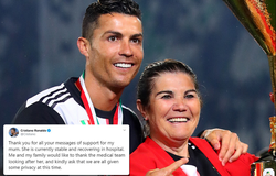 Ronaldo đăng thông báo tình hình của mẹ sau cơn đột quỵ