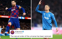 Barca “troll” Ronaldo sau khi bị Messi qua mặt về thành tích ghi bàn