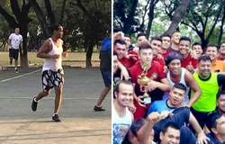 Ronaldinho chơi futsal thiện nghệ khi đi tù ở Paraguay