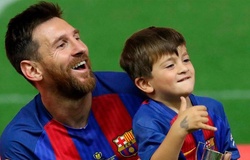 Con trai Messi lập cú đúp nhưng không thuận chân trái như cha