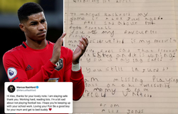 Rashford làm rung động mạng xã hội khi trả lời thư CĐV nhí