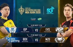 Kết quả Đấu Trường Danh Vọng Mùa Xuân 2020 hôm nay 11/4: IGP vs EVOS