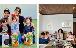 Hình ảnh Messi và Ronaldo đón lễ Phục sinh cùng gia đình