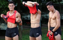 5 phút tabata tập cơ bụng 6 múi với “soái ca điền kinh” Quách Công Lịch