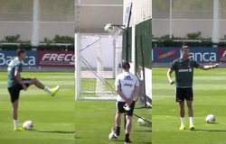 Ronaldo gây kinh ngạc khi dùng chân chơi bóng rổ và ăn mừng “siuuu”
