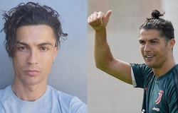 Ronaldo gây sốt khi dùng lại mái tóc "mỳ tôm" hồi còn ở MU