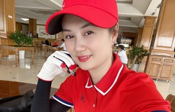 Hoa khôi bóng chuyền Kim Huệ trở lại với... sân Golf