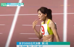 Bà mẹ một con Phạm Thị Huệ giành HCV chạy 5000m nữ Giải điền kinh quốc tế Taiwan Open 2023